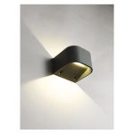 Ansell LED Wandlamp Gila Grafiet 11W 512lm - 940 Koel Wit | IP55 - Beste Kleurweergave