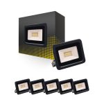 Voordeelpak 6x Bright Choice LED Floodlight 20W 2000lm 100D - 840 Koel Wit | IP66 - Symmetrisch