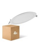 Voordeelpak 4x Ledvance LED Downlight Slim Rond DN210 18W 1530lm 120D - 840 Koel Wit | 225mm