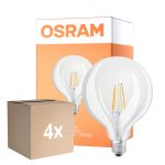 Voordeelpak 4x Osram LED Superstar E27 Globe G125 Filament Helder 11W 1521lm - 927 Zeer Warm Wit | Beste Kleurweergave - Vervangt 100W