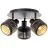 Brilliant Tyas Plafondlamp  Aluminium Metaal Zwart Goud | 370mm -  Geschikt voor 3x E14