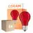 Voordeelpak 6x Osram LED Star Classic Decor E27 Peer Filament Mat 2.5W 45lm - Rood | Vervangt 7W