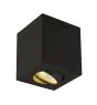 SLV Triledo Plafondlamp Aluminium Zwart Vierkant 7.6W 640lm 38D - 830 Warm Wit