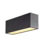 SLV Sitra L Up/Down Wandlamp Aluminium Grijs 24W 3060lm - 830-840 CCT | Buitenverlichting - IP65
