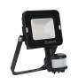 Ledvance LED Floodlight Compact Zwart 10W 900lm 100D - 830 Warm Wit | IP65 - Symmetrisch - Bewegings- en lichtsensor
