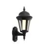Ansell LED Wandlamp Latina Lantaarn Zwart - Geschikt voor E27 tot 42W | IP65 - Bewegings- en lichtsensor