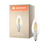 Ledvance Classic LED E14 Kaars Filament Helder 3.4W 470lm - 827 Zeer Warm Wit | Vervangt 40W