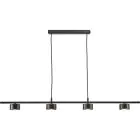 Nordlux LED Pendelarmatuur Rail Clyde Zwart 20W 350lm 120D - 827 Zeer Warm Wit | 3-staps Dimbaar