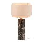 DFTP by Nordlux Tafellamp Takai Marmer en Textiel Beige | Geschikt voor 1x E27