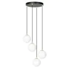 Emibig Hanglamp Royal Staal Zwart | Geschikt voor 4x E14 - Max 10W