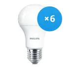 Voordeelpak 6x Philips MASTER Value LED Lamp E27 Peer Mat 7.8W 1055lm - 927 Zeer Warm Wit | Beste Kleurweergave - Dimbaar - Vervangt 75W