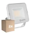 Voordeelpak 8x Ledvance LED Floodlight Compact Wit 20W 2000lm 100D - 840 Koel Wit | IP65 - Symmetrisch 