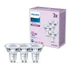 Voordeelpak 3x Philips LED Spot GU10 PAR16 5W 390lm 36D - 840 Koel Wit