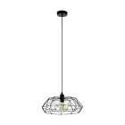 Eglo Hanglamp Carlton 2 Staal Zwart | IP20 - Geschikt voor 1x E27 