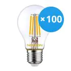 Voordeelpak 100x Noxion Lucent LED E27 Peer Filament Helder 4.5W 470lm - 822-827 Dim To Warm | Dimbaar - Vervangt 40W